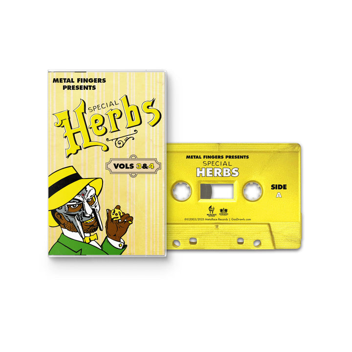 MF DOOM – Metal Fingers Presents: Special Herbs Vols. 3 & 4 – Lemon Yellow Cassette