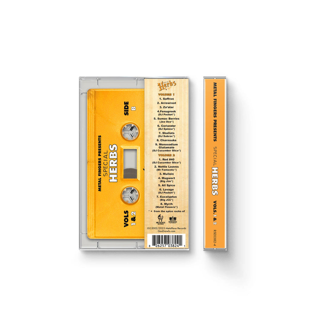 MF DOOM – Metal Fingers Presents: Special Herbs Vols. 1 & 2 – Mustard Yellow Cassette