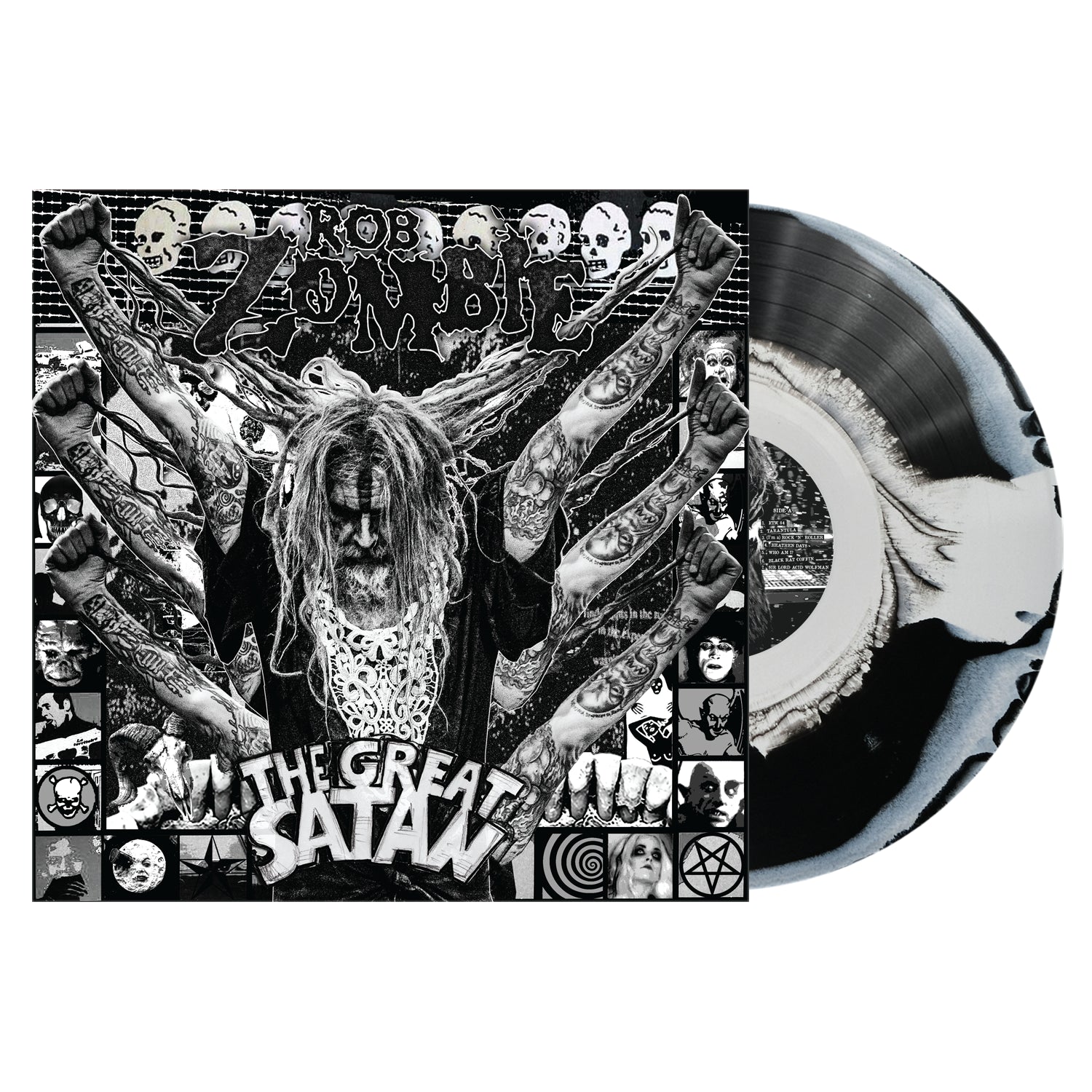 Rob Zombie – The Great Satan – Indie Exclusive Black / White Swirl