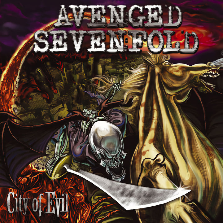 Avenged Sevenfold – City of Evil – Indie Exclusive Orange & Red Swirl Vinyl 2 LP [Explicit]