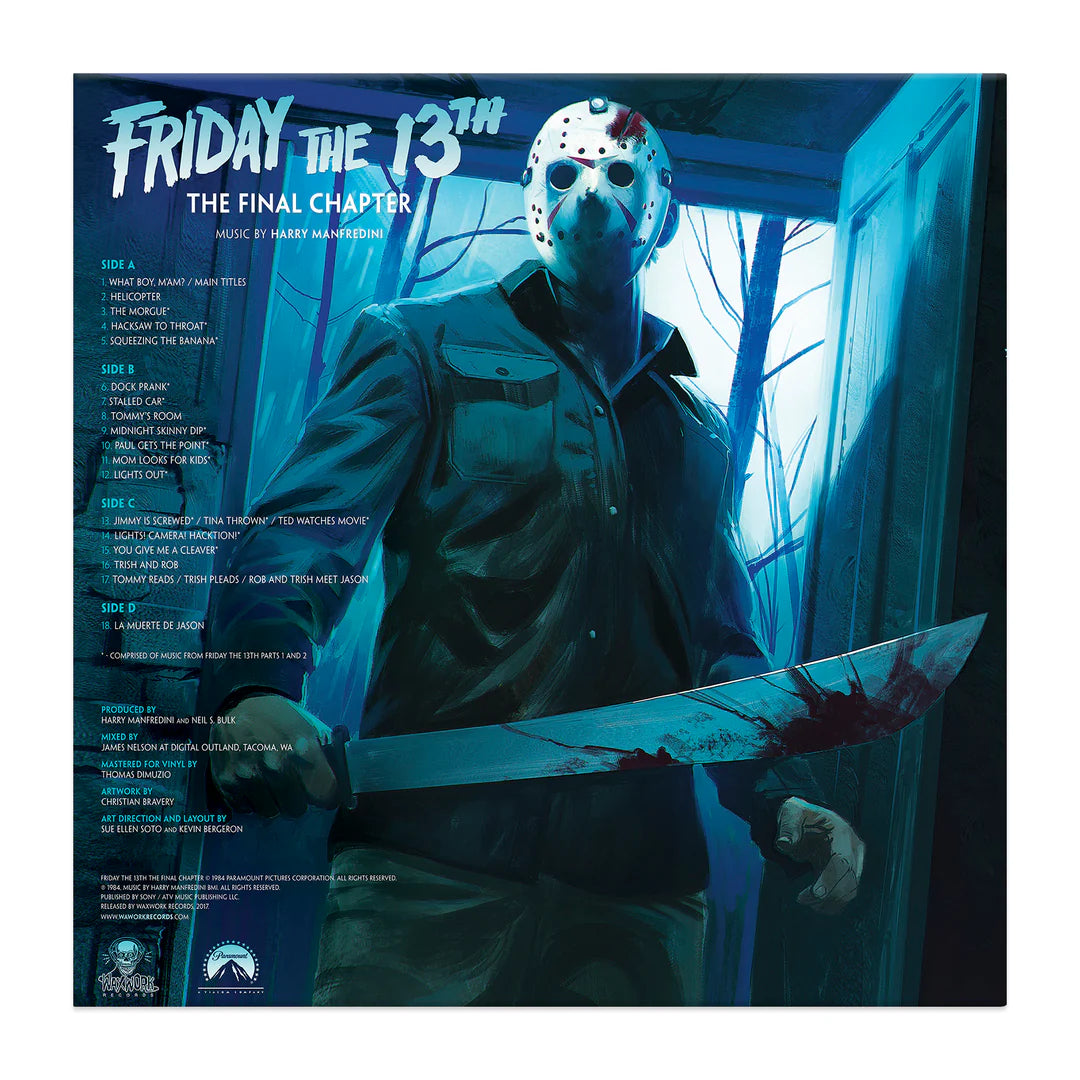 Friday the 13th Part IV: The Final Chapter – 180 Gram “Hockey Mask” Colored Vinyl 2 LP