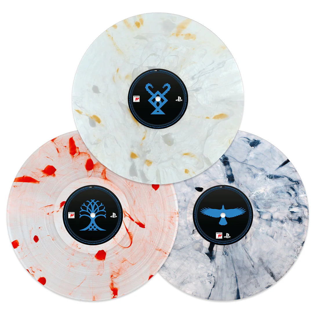 God of War Ragnarok OST – Blue, Red & Yellow Smoke Vinyl 3 LP + Slipcase