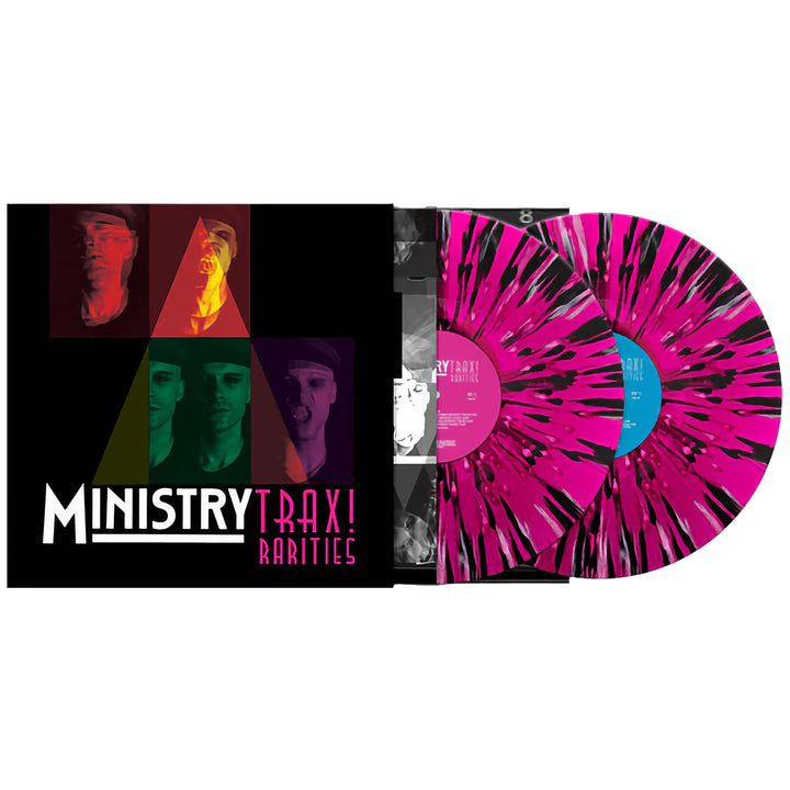Ministry – Trax Rarities – Limited Edition Magenta-Black-White Splatter Vinyl 2 LP