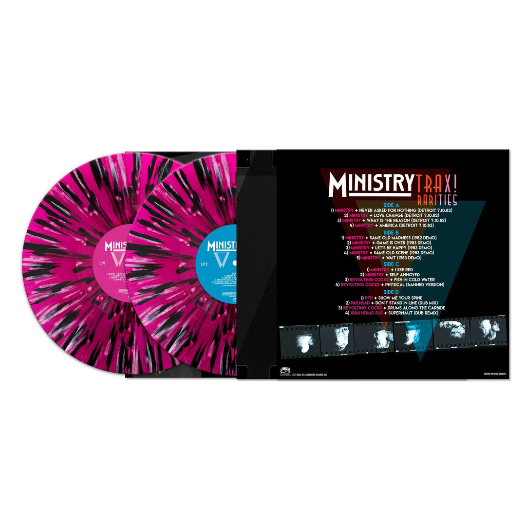Ministry – Trax Rarities – Limited Edition Magenta-Black-White Splatter Vinyl 2 LP