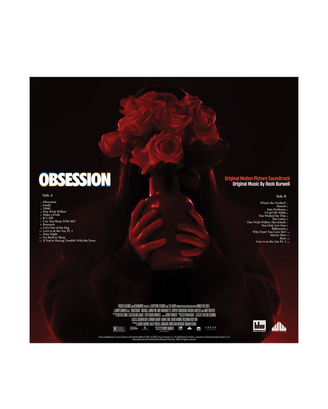 Obsession OST – "Obsession" Pearlescent Red Colored Vinyl LP (PRE-ORDER)